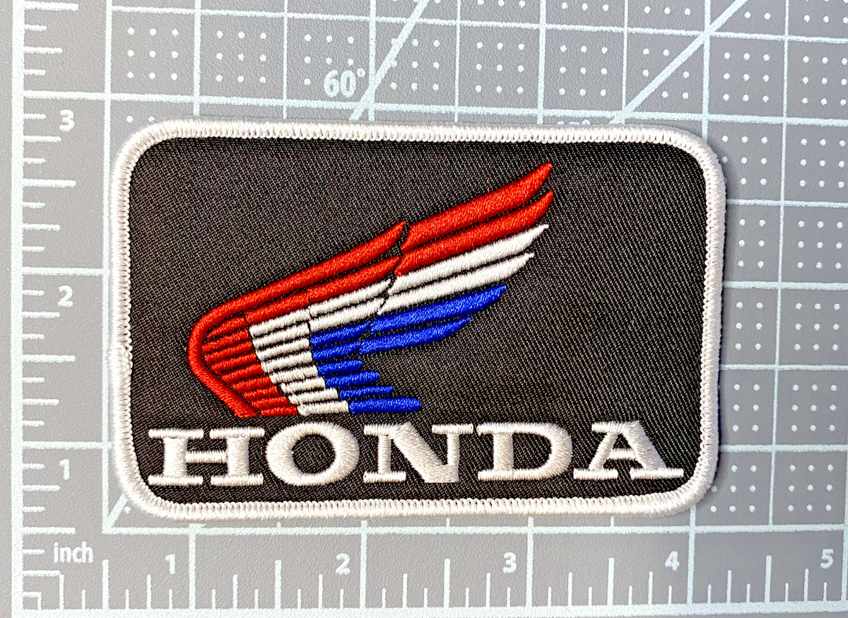Honda Motorcycles Automotive Premium Rectangle 3in Embroidered