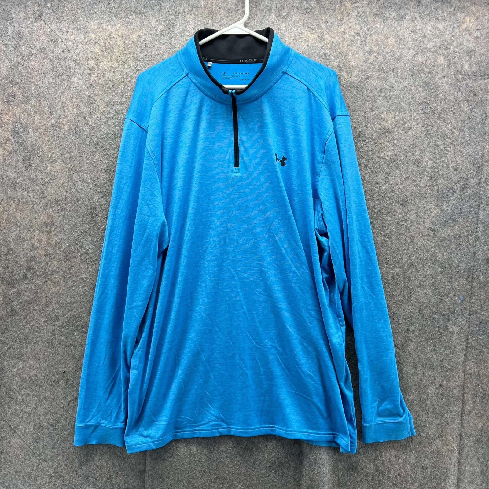 Under Armour Sweatshirt Men XXL Blue Athletic Polyester Heatgear Golf UA Jacket