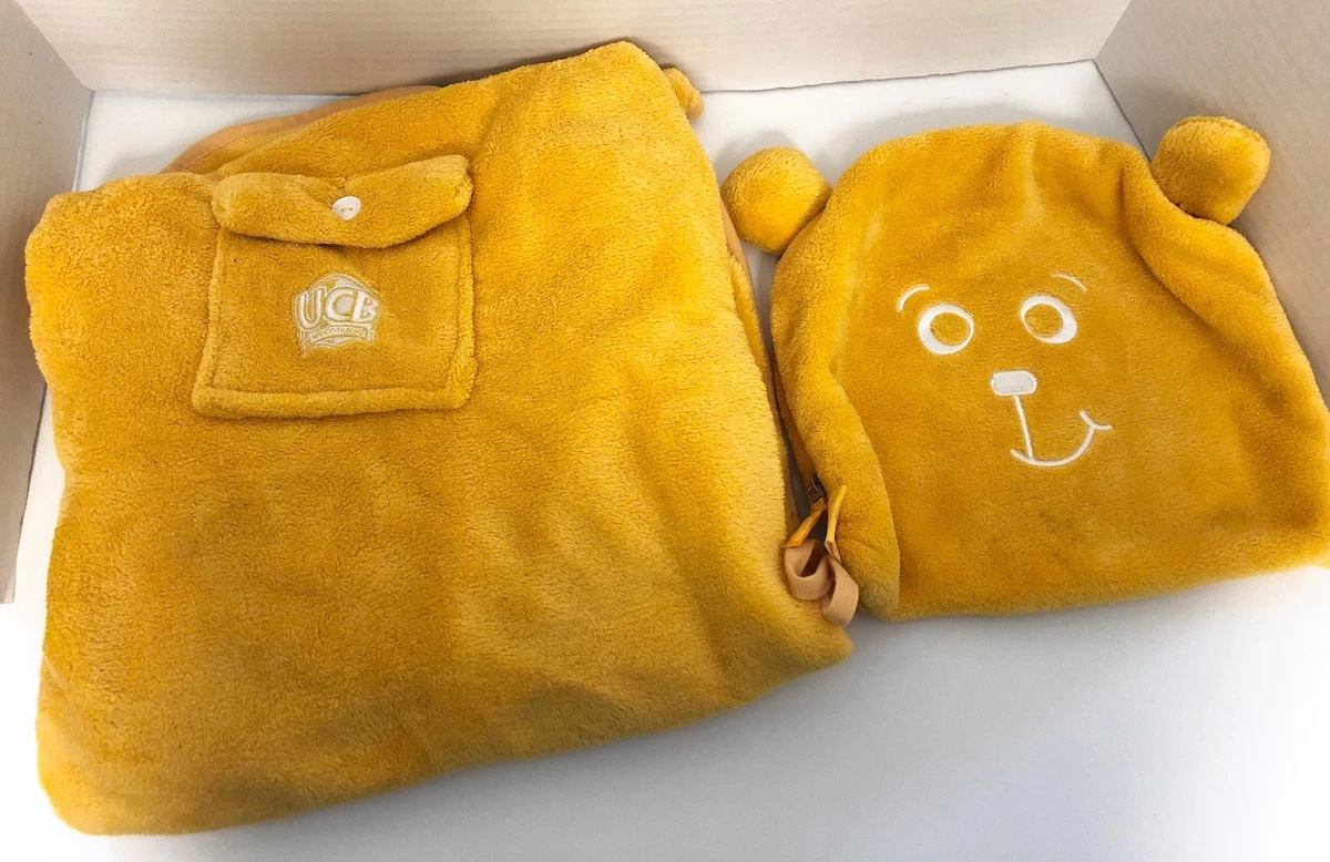 LUG Kids Undercover BLANKET PILLOW Storage Plush Bear Travel Set