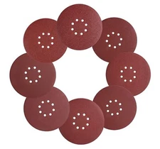 10-Pack 9 inch 8-Hole Sanding Disc Drywall Sander Paper 80 120 150 180 240 Grit