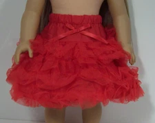 Red Crinoline CanCan or Dance Skirt Doll Clothes For 18” American Girl (Debs)