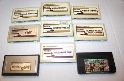 Lot of 9 Commodore Vic-20 Computer Game Cartridges Tested Congo Bongo, Gorf