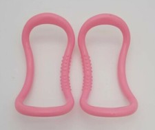 2 Yoga Circles / Rings Pink Stretch Resistance Pilates Fitness Tools