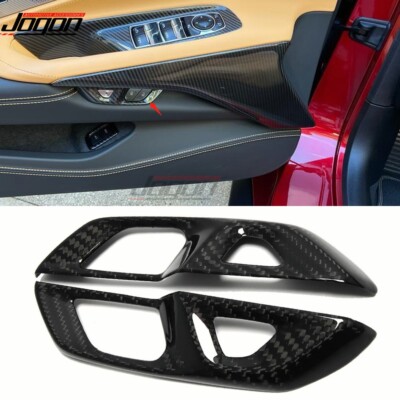 Carbon Door Lock Switch Panel Trim For Corvette C8 Stingray Z06 Z51 3LT 2LT 20+