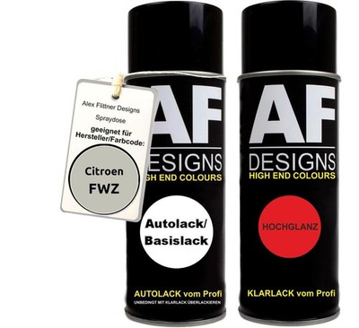 Spraydose für Citroen FWZ Blanc Basislack Klarlack Sprühdose 400ml