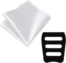 Men'S Pocket Squares, 11.81'' Handkerchiefs with Holder for Suits and Weddings