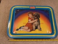 Vintage 1981 Annie & Sandy Folding Kids Snack & Play Tray 17.5"x13"