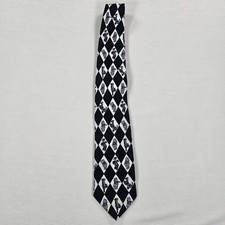 Vintage Disney Winnie The Pooh Tigger Black White Diamond Neck Tie