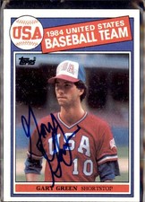 1984 Topps USA Baseball #396 Gary Green auto/Signed IP