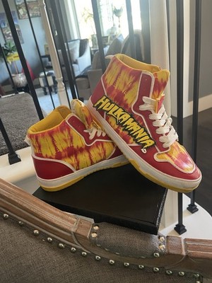 Ground Up WWE Hulkamania Hulk Hogan Men s Size 7 Sneakers Hightop Y2K Rare