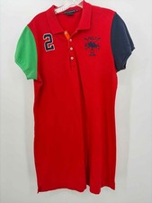 Pre-Owned Ralph Lauren Sport Red Size XL Knee Length Short Sleeve Dress