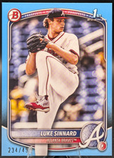 2025 Bowman Luke Sinnard 1st Bowman BP-62 Sky Blue /499 (RC) Atlanta Braves