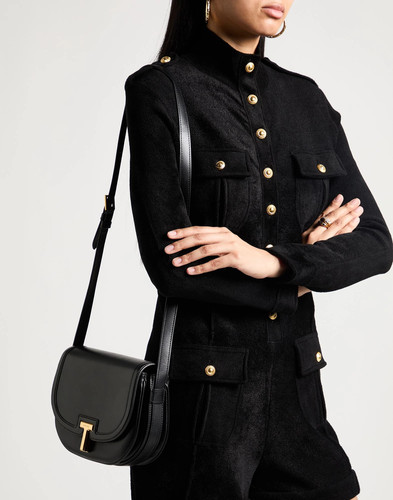 Tom Ford - Women - Leather Saddle bag - Black