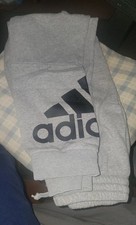 Medium - adidas Men's Essentials Fleece Tapered Cuff Logo Sweat Pants GK8966