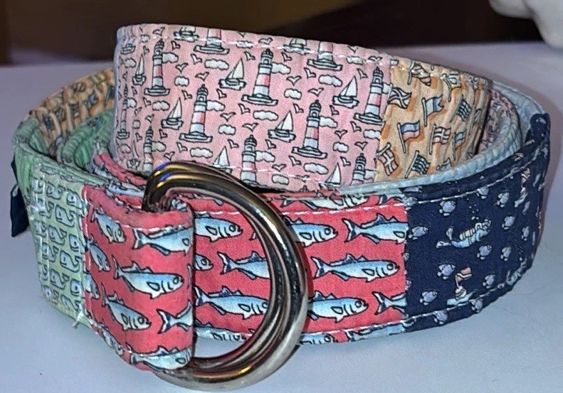 Vineyard Vines Patchwork D Ring Nautical Belt Siz… - image 3