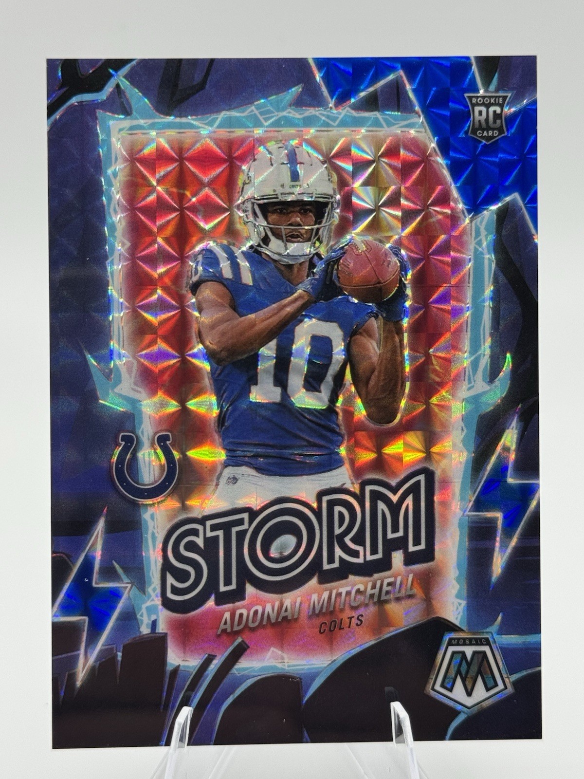 Adonai Mitchell Panini Mosaic Storm #7 Blue