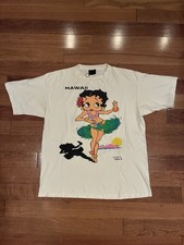 Vintage Betty Boop 1989 T-Shirt Hawaii Single Stitch Size XL Made In USA Changes