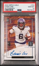 Lewis Cine PSA10 2022 Panini Impeccable Autograph #153