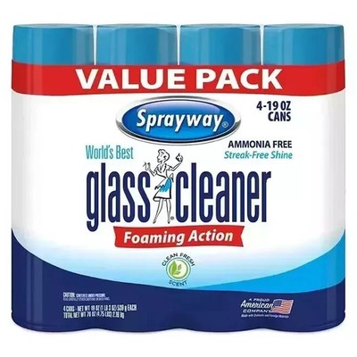 Sprayway Glass Cleaner - 19oz cans (4 PACK) limited stock (free Shipping)