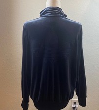 Chaqueta de Pista Adidas Originales XL Firebird Azul Marino Lujo Terciopelo/Logotipo Terciopelo