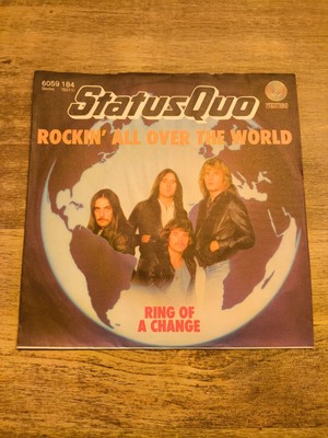 Status Quo Rockin all over the world | Ring of a change Single Schallplatte 1976