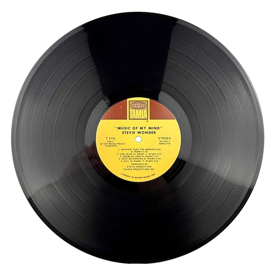 Stevie Wonder Music of My Mind vinyl record LP 70s R&B Classic Rock Tamla Foto 4 de 4