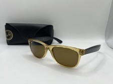 Vintage Ray Ban New Wayfarer RB2132 945/57 Honey Amber Polarized Sunglasses