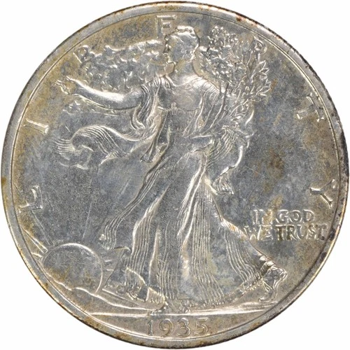 1935-S Walking Liberty Silver Half Dollar EF Uncertified #1015