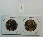 2008 P & D UNC Clad Kennedy Half Dollar Set in CB Flips -Free Shipping - C2