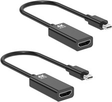 4K Mini Displayport Mini DP to HDMI Adapter, 4K 60Hz, 2 Pack