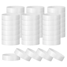 200 Pack Paper Wristbands for Events, Neon Party Concert Wrist Bands White