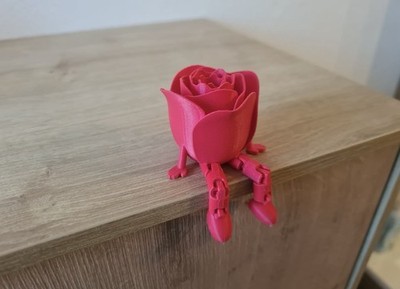 Süße Rose mit Beinen   3D-Druck   Perfektes Valentinstagsgeschenk!