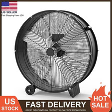 30" Industrial Drum Fan 3-Speed High Velocity Floor Cooling Fan Air Circulator