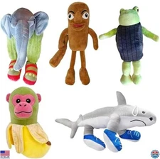 Charming 5-Piece Italian Plush Toy Set - 10.5" Tralalero Soft Stuffed Dolls