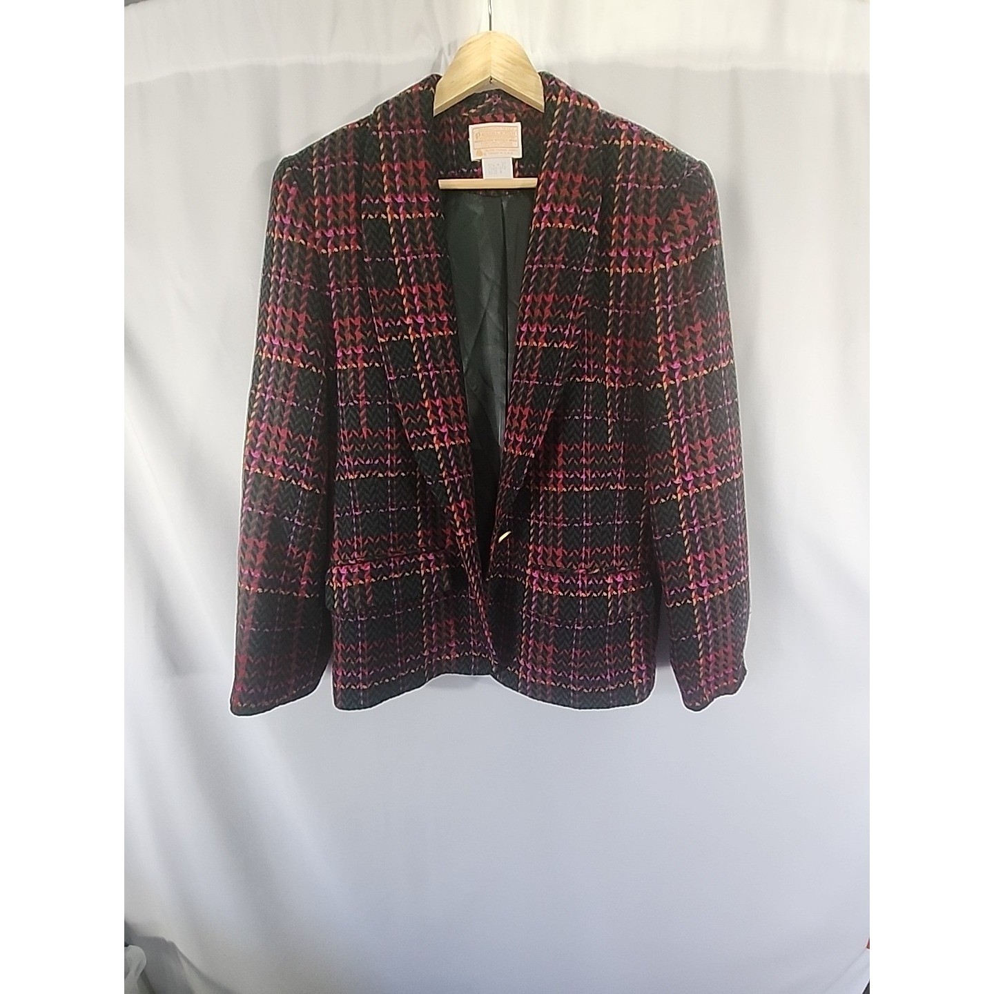 Pendleton Virgin Wool Multicolor Plaid Blazer Jac… - image 1