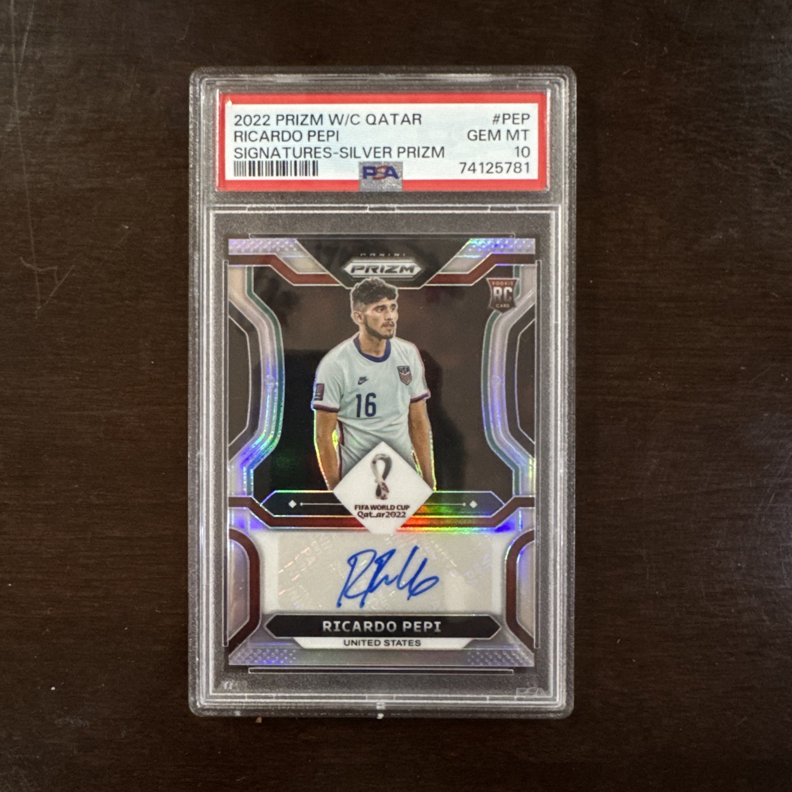 2022 Panini Prizm FIFA World Cup Ricardo Pepi Signatures Silver /25 PSA 10 USA