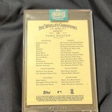 2009 Topps Allen & Ginter's Torii Hunter Angels Autograph Serial /13 #230