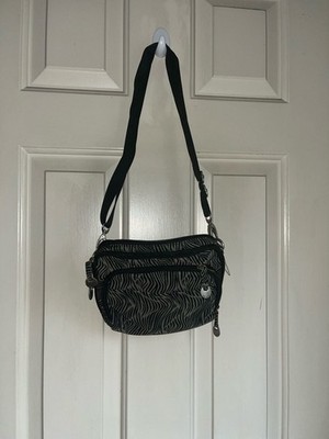 Travelon Anti-Theft Zebra Print Multi-Zip Crossbody Bag