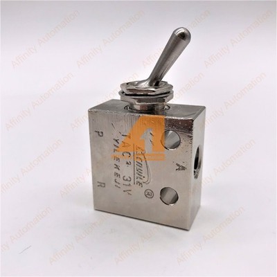 TAC2 31V TAC2-31V 1/8'' Air Pneumatic 2 Position 3 Way Switch Knob Valve  #hj