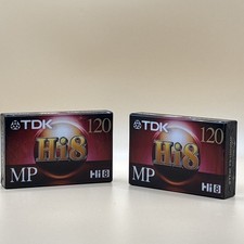2 TDK Hi8 MP 120 8mm Camcorder Videotape Brand NEW Sealed Hi8MP Made In Japan