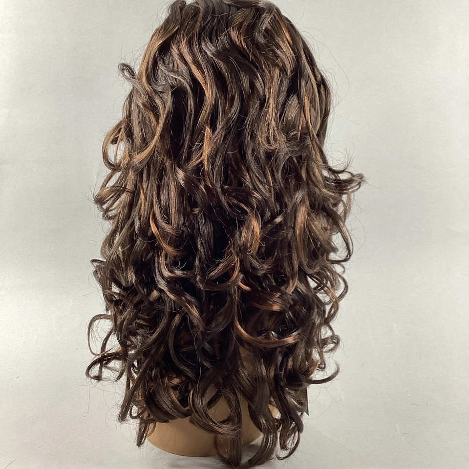 It’s a Wig Lace Bright Wavy #P4/30 Brown Honey Lace Front Premium Synthetic Wig - Image 4 of 4