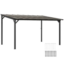 Image of 3 x 4.3 m Lean to Pergola with UPF 50+ Waterproof Polycarbonate Roof,