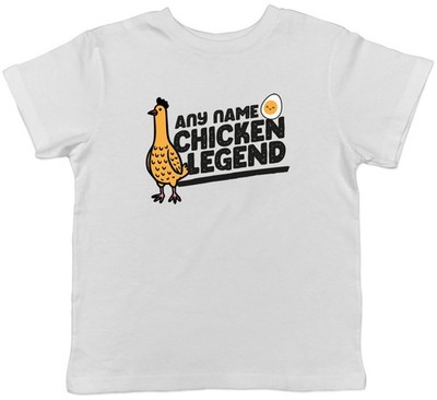 Personalisiertes T-Shirt Chicken Legend Protein Ei Liebhaber Kinder Jungen Mädchen Geschenk
