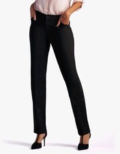 Lee Relaxed Fit Straight Pants Womens Size 10 Medium Black Onyx Mid Rise Viscose