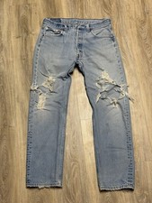 Vintage 90s Men's Levi's 501xx Jeans Made In USA 34w 33L Distressed Grunge