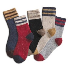 Meloday Thick Wool Vintage Classic Hiking Crew Socks for Women Soft and Comfo...