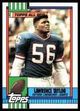 Lawrence Taylor 1990 Topps #52 Giants NFL READ FREE SHIPPING AutographDen