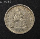 1843 Liberty Seated Quarter "AU" *Free S/H After 1st Item*
