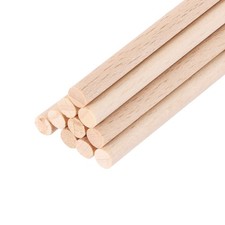 Wooden Dowel Rods, 3mm 1/8 x 12 Inch Round Wooden Rod for DIY,Pack of 10