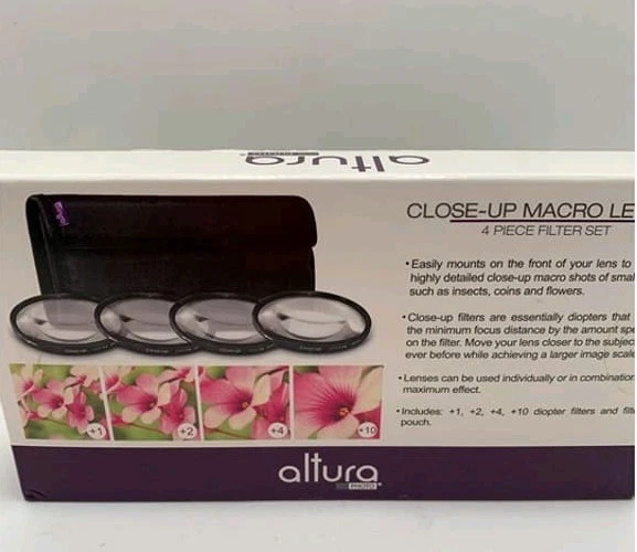 NEW Altura 52mm Close-Up Macro Filter Set +1 +2 +4 +10 Diopter w/ Pouch - Image 4 of 4